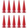 Zunate 10 pezzi rivetti punk, punte coniche ad alta densità, borchie fai da te, per borse, cinture, scarpe, stivali, borsette, cappelli(rosso)