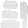 Hilitand Stampi silicone per pettine fai da te, 4 pezzi | Antiaderente, resistente calore, food-grade non tossico, gioielli resina, decorazione torte