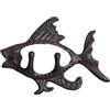 SZLIFE Appendiabiti da parete a forma di pesce, in ferro, con statua di animale, portachiavi, decorazione per la casa, per soggiorno, ingresso, ristorante,