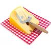 YUMILI Spatola per formaggio a fette in acciaio inossidabile Pialla per formaggio a spessore regolabile Rasoio per formaggio con manico in legno per formaggio semiduro