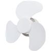 Ghzste Ventilatore da soffitto E26/E27, mini ventilatore 6 pollici, basso profilo, silenzioso, avvitabile per camera da letto, soggiorno, cucina, ufficio