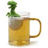 Leikance Infusore per tè a forma di dinosauro, in silicone, verde