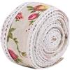 Hilitand Nastro In Pizzo Paeonia Fiore Tela Rotolo Iuta Cintura Cinturino Decorazione 5m Per Fai Da Te E Abbigliamento