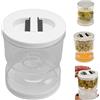 Haofy Barattolo per Sottaceti con Separazione a Umido a Secco Barattolo a Clessidra per Sottaceti da Dispenser Ermetico Kimchi per Liquidi Secchi, Contenitore per Barattoli di Sottaceti e Olive con