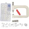Zerodis Macchina Manuale per Incastonare le Perle Kit Macchina per Incastonare le Perle Set di Borchie per Rivetti di Perle con Pressa a Mano Perle Posizionamento Accurato Macchina Manuale per Incastonare le