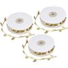 Atyhao Ghirlanda di edera artificiale 3 rotoli di foglie artificiali di vite fai da te scuola materna artigianato decorazione di nozze accessorio ghirlanda di edera viti finte ghirlanda di (Oro)