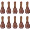 Gsycle 10 Pezzi Piccoli Cucchiaini Di Legno, Mini Bocca Larga Mestoli Legno Cucchiaini per Raccogliere Gelati Barattoli Di Spezie Tè Sali Da Bagno Caffè Zucchero Senape Spezie