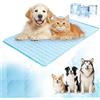 Generico Tappetino rinfrescante per cani, tappetino rinfrescante traspirante in seta ghiacciata per animali domestici, lettino rinfrescante antiscivolo e lavabile per cani e gatti (Blue,XS)