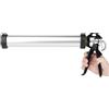 Walfront Pistola per Silicone per Tubi in Alluminio, capacità 600 Ml, Pistola per Silicone Ad Aria, 10 Ugelli Inclusi per L'applicazione di Calafataggio e Colla per Vetro