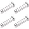 Generic XYWHPGV Perni con cerniera a foro singolo - 10 mm x 35 mm perno a cerniera a testa piatta in acciaio inossidabile 304, 4 pezzi(b4391 a5b71 6fe0e e6d31 1b64f 2ffa4