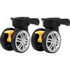 CHICIRIS 1 Coppia Ruote per Valigia,Ruote Valigia Ricambio,PP+PET Materiali Tranquillo,Facile Da Installare Ruote Trolley Ricambio Ideale per Viaggi, Viaggi All'Aperto