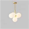 LLXDFUU Moderna luce a soffitto in vetro a latte 5-luce Sputnik lampada a soffitto Oro Flush Mount Lampada a soffitto con globo mezzo secolo candelabro di fattoria per sala da pranzo camera da letto b