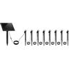 Lumisky Set di 8 faretti solari a LED bianco caldo con pannello solare deportato MINI ROUNDY, da cucire a terra o da fissare alla parete