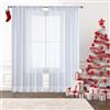 GAIFNAG Tende Voile Semi Trasparenti 260 x 270 cm Termiche Isolanti, Voile Trasparenti con Occhiell Tende Tende Oscuranti per Interni Camera da Letto per Porta Finestra, Decorazione, Bianco