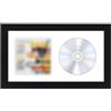 Filteilect Cornice per CD con cornice nera e sfondo bianco, copertura antipolvere trasparente, montaggio a parete o da tavolo, album decorativo e porta dischi per musica
