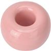 Garosa Portaspazzolino in Ceramica Forma Ciambella, Mini Organizzatore Bagno, Colore Candy, 4,5x3 cm
