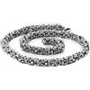 Epinki Collana a Catena Uomo 60 CM, Catena Bizantina 8MM Argento Gioielli di Moda in Acciaio Inossidabile