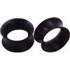 Lieson 2 Pezzi Piercing Dilatatori Orecchio, Dilatatori Lobo In Silicone Cerchio Semplice Dilatatore Lobo 18mm Nero