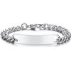 VNOX - Bracciali personalizzabili con incisione per coppie, 21 cm, Acciaio inossidabile