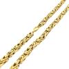 Epinki Collana Oro 65 CM, Catena Bizantina 6MM Gioielli di Moda in Acciaio Inossidabile per Uomo