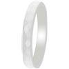 Epinki Anello Fede Coppia Lui e Lei Ceramica 3MM Rombo Semplice Bianco Gioielli Anelli Anniversario Taglia 17