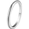 Epinki Anello Uomo Donna Tungsteno 2MM Lucido Semplice Argento Gioielli Anello per Matrimonio Misura 32