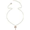 crayfomo Collana con ciondolo Dainty Palm Tree, Collana con Zirconia cubica placcata in oro 14K, Gioielli da spiaggia tropicale da donna