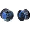 Epinki 1 Paio Dilatatore Lobo Tunnel Vetro Creatura Marina che si Illumina Blu Dilatatore Orecchio Piercing 12MM