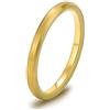 Epinki Anelli Anniversario Matrimonio in Tungsteno per Uomo e Donna 2mm, Semplice Spazzolato Oro Anelli Fede Gioielli Misura 13