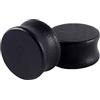 Lieson Orecchini Dilatatori Plug 16mm, 2 Pezzi Piercing Tunnel Legno Rotondo Solido Dilatatore Lobo 5/8 inch Nero