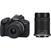 CANON EOS R50 black + RF-S 18-45mm f/4.5-6.3 IS STM + RF-S 55-210mm f/5-7.1 IS STM - GARANZIA UFFICIALE CANON ITALIA