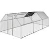 Recinto Gabbia Per Galline In Metallo Galvanizzato Impermeabile, Pollaio Con Porta E Copertura Oxford, 280x570x195cm