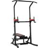 Power Tower Pieghevole, Stazione Fitness Multifunzione Regolabile In 7 Posizioni Con Sbarra Trazioni, Dip Station, Pull Up Station E Panca Piana In A