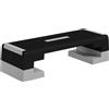 Stepper Ad Altezza Regolabile Con Gradini Rimovibili E Fondo Antiscivolo, In Abs, 97x36x15/20/25 Cm, Grigio