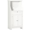 Mobile Cucina Per Microonde Con Cassetto E Armadietto 2 Ante, 60x40x122.5 Cm, Bianco