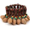 Drfeify Braccialetto Tamburo Africano Fatto a Mano con Conchiglia Campana Strumento Percussione Regolabile per Adulti Bambini Festival Musica Afro Yoga Meditazione