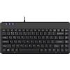 Perixx PERIBOARD-409 H, US, mini tastiera USB, 2 hub, nero (layout US)