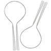 Mikinona Cerchietti per Chioma Donna Lega Elegante e Delicata Nappine e Brillanti 2 Pezzi Accessori per Feste e Compleanni