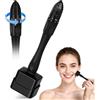 ALIIP Timbro Dermastamp Derma Stamp Regolabile 0-3 mm Professionale Dermastamp Microneedling Regolabile, Derma Roller per Capelli, Barba, Viso, Corpo, Nero(100 perni)