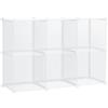 HOMCOM Mobile Scarpiera Modulare Salvaspazio per Interni con Design Impilabile, 6 Cubi in Plastica PP, 65x32x95cm, Trasparente
