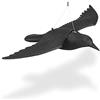 Relaxdays Pigeon Fright Crow, deco figura come spaventapasseri, corvo volante per difesa dei piccioni, uccello da giardino, nero
