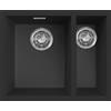 Elleci Lavello Elleci Incasso 1 vasca e mezzo 55,6x45,6 Zen 150 Keratek Black LKZ15086