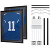 VEVOR Cornice per Maglia da Calcio, Cornice 2 pz per Maglie Sportive in Legno Pannello in PC Trasparente Protezione UV, Espositore per Maglie da Baseball Basket Calcio, 590 x 795 mm Collezionismo