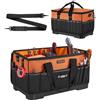 VEVOR Borsa Portautensili 485 mm, 33 Tasche, Organizer Portatile per Attrezzi con Base Rigida in Plastica, Resistente all'Acqua, Tracolla Regolabile e Manico Comdo, Ideale per Fai da Te e Cantiere