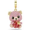 SWAROVSKI CHARM ORSETTO ROSA IDYLLIA, FINITURA ORO 18K 5738357
