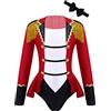 Lejafay Costume Da Ballo Balletto Per Bambina Body Manica Lunga Costume Da Ginnastica Ritmica Circo Maestro Direttore Del Circo Travestimento Ballerina Nero 13-14 anni