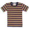 Engel Natur, Maglietta intima per bambini, a maniche corte, 70% lana merino, 30% seta, multicolore, 128