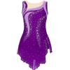 Chaoyinn Donna Body Ginnastica Ritmica Artistica Strass Abito Abbigliamento Pattinaggio Danza Latina Esibizione Borgogna XL