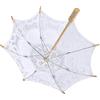 Haofy Ombrello di pizzo Ombrello da sposa Ombrello da sposa da donna Ombrellone Ombrelloni da sole Ricamo in legno Parasole Matrimonio Sposa Fotografia Ombrello Fotografia puntelli(S-bianca)