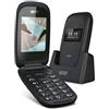 YEZZ Z51 DUAL SIM 2.4" SENIOR PHONE CLAMSHELL TASTO SOS BLUETOOTH BASETTA DI RICARICA INCLUSA ITALIA BLACK - UPYEZ51I